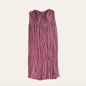 David's Bridal Strapless Mauve Bridesmaid Dress